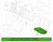 Seat Cushion Pad Cover - Left, Rear