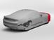 Mustang 2024 Coverking® Full Vehicle Indoor Cover for GT Coupe, Low Spoiler, Gray with Red Front, Retro Grille