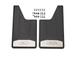 Premium Flat Black Splash Guards with Black with Stainless Steel Insert, Front Pair