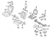 Shield Seat Back Recliner Adjustment Mechanism Cover - Left, Rear, Outer