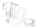 Seat Belt Receptacle Buckle Pretensioner - Right, Front