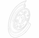 Brake Backing Plate Support - Right, Rear, Back