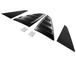 Mustang 2024 Air Design® Gloss Black Quarter Window Louvers - Not for Use with Convertible Models