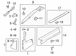 Door Trim Sill Plate Insert Scuff - Left, Right, Outer (Convertible, Coupe)