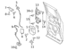 Door Latch Lock Actuator Motor - Left, Rear, Lower